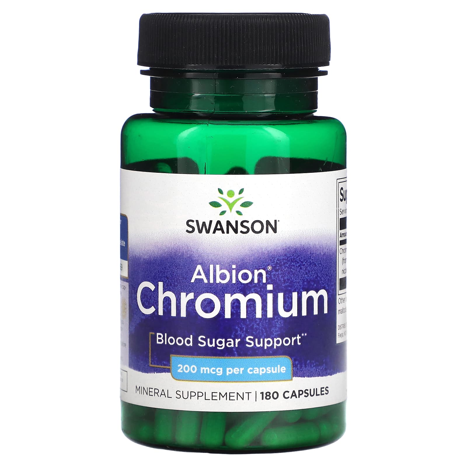 Swanson-Albion Chromium-200 mcg-180 Capsules