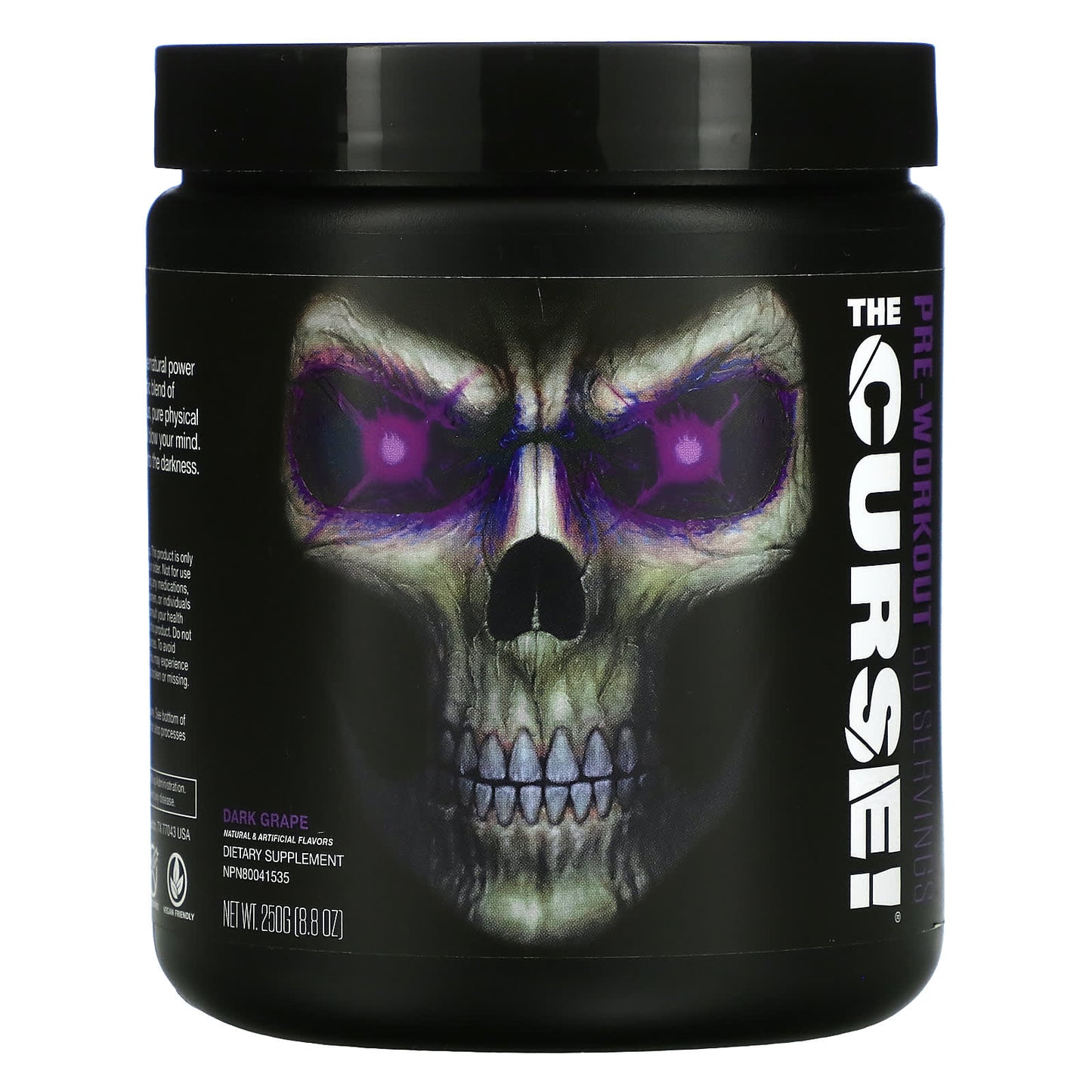 JNX Sports-The Curse-Pre-Workout-Dark Grape-8.8 oz ( 250 g)