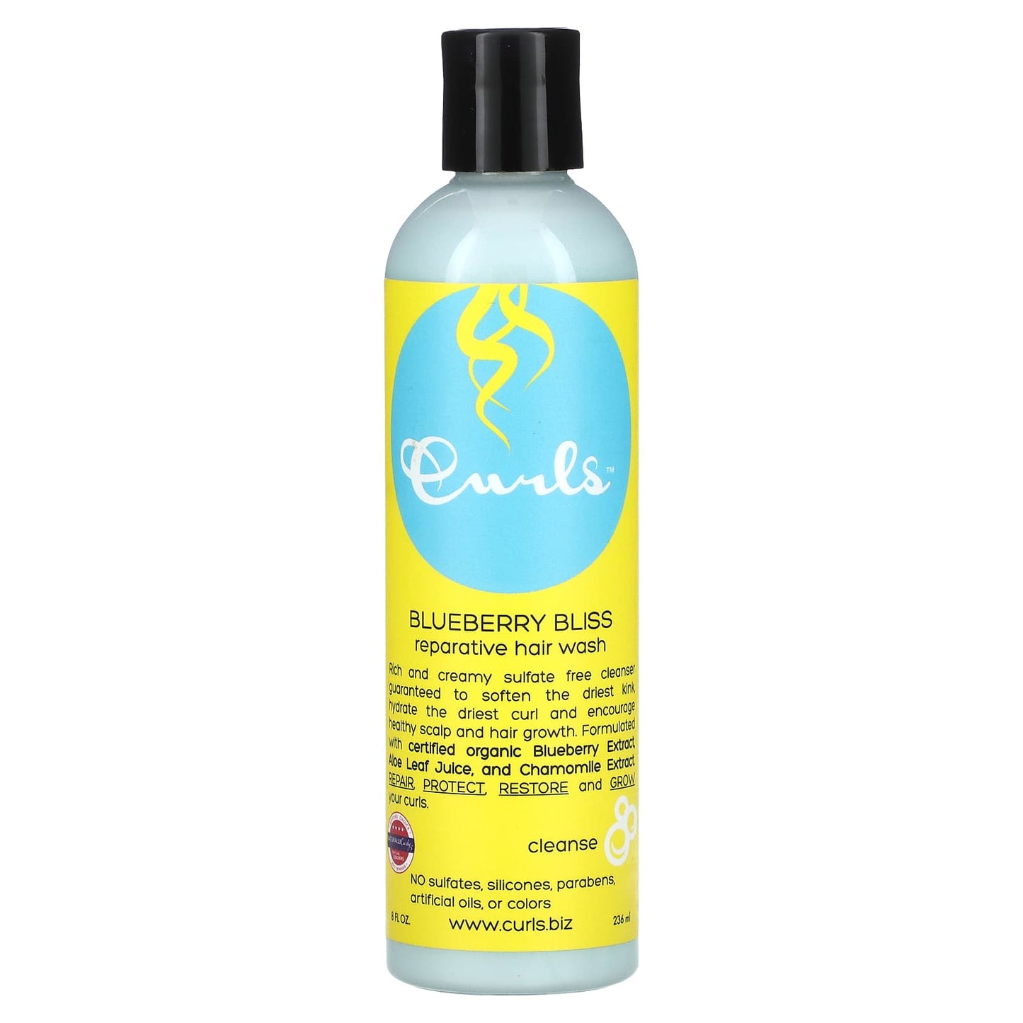 Curls-Blueberry Bliss-Reparative Hair Wash-8 fl oz (236 ml)