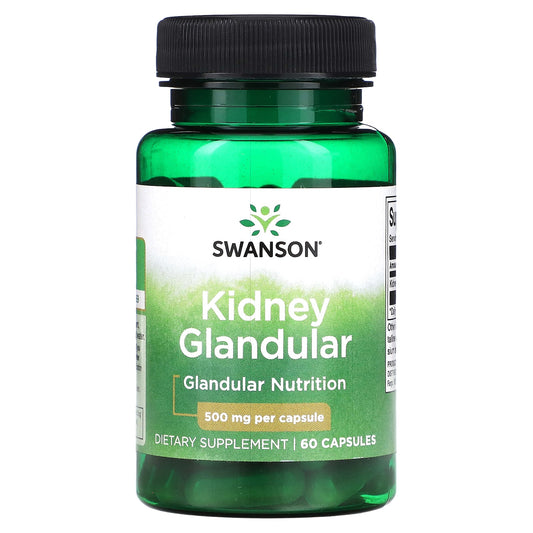 Swanson-Kidney Glandular-500 mg-60 Capsules