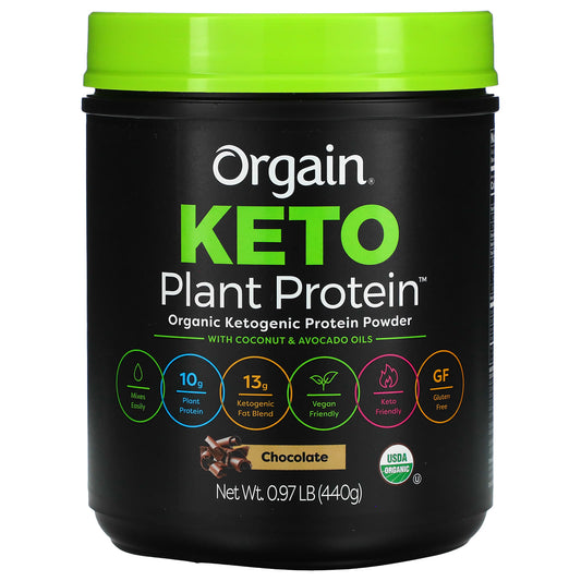 Orgain-Keto-Organic Plant Protein Powder-Chocolate-0.97 lb (440 g)