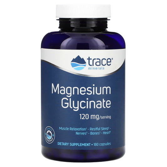 Trace Minerals ®-Magnesium Glycinate-120 mg-180 Capsules