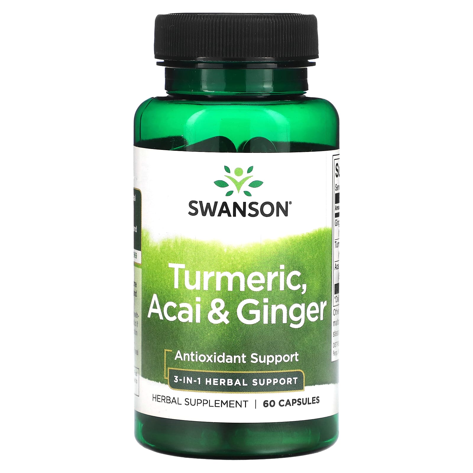 Swanson-Turmeric-Acai & Ginger-60 Capsules