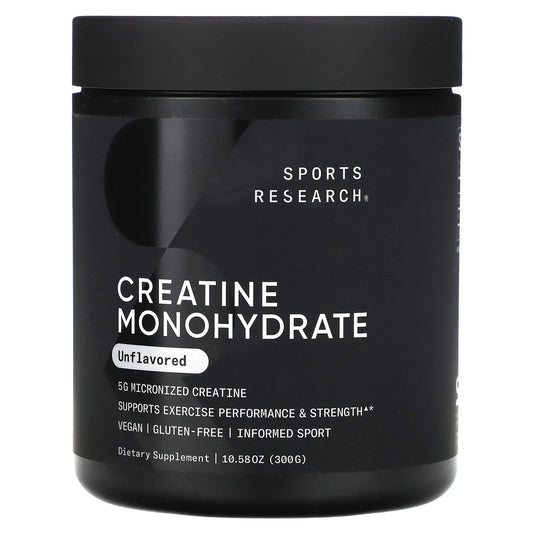 Sports Research-Creatine Monohydrate-Unflavored-10.58 oz (300 g)