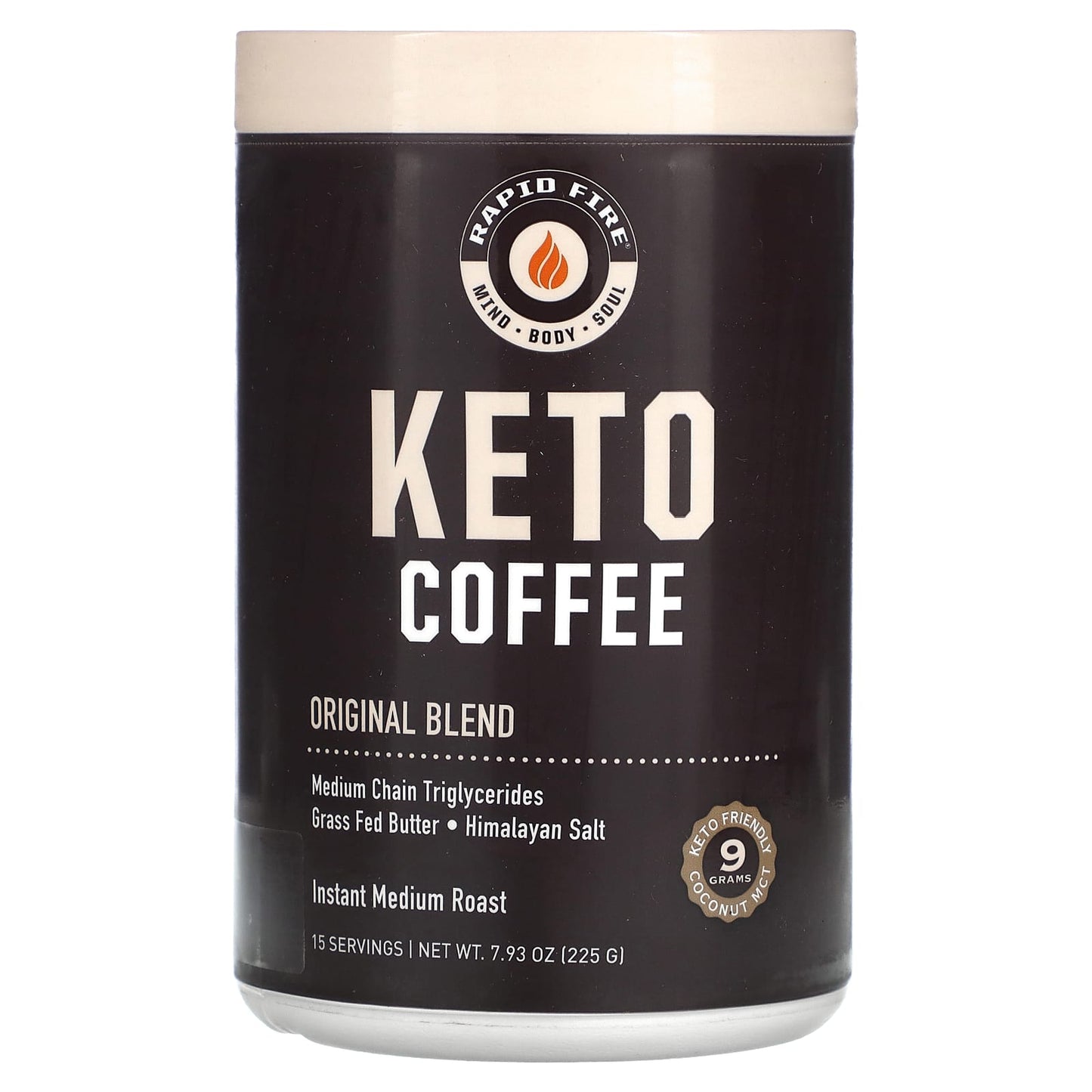 RAPIDFIRE-Keto Coffee-Original Blend-Instant-Medium Roast-7.93 oz (225 g)