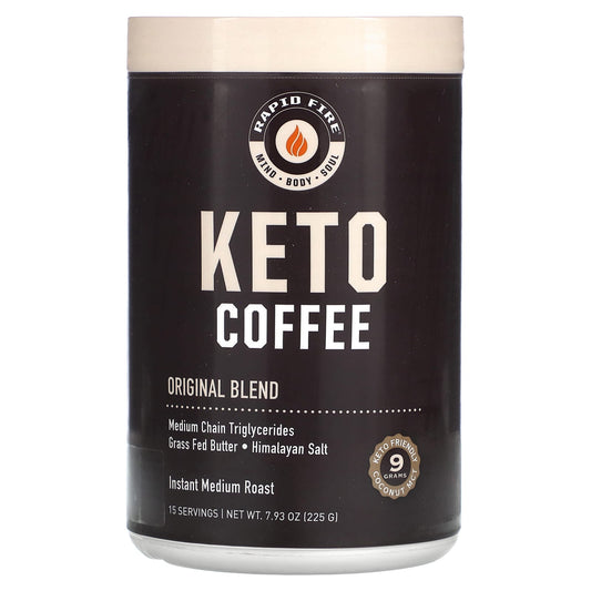 RAPIDFIRE-Keto Coffee-Original Blend-Instant-Medium Roast-7.93 oz (225 g)