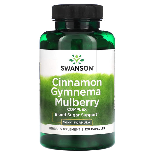 Swanson-Cinnamon Gymnema Mulberry Complex-120 Capsules