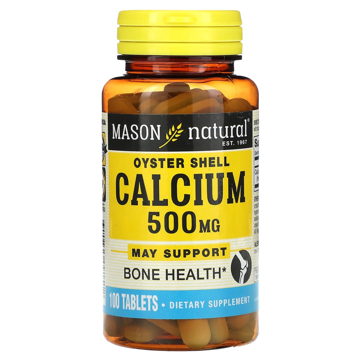 Mason Natural-Oyster Shell Calcium-500 mg-100 Tablets