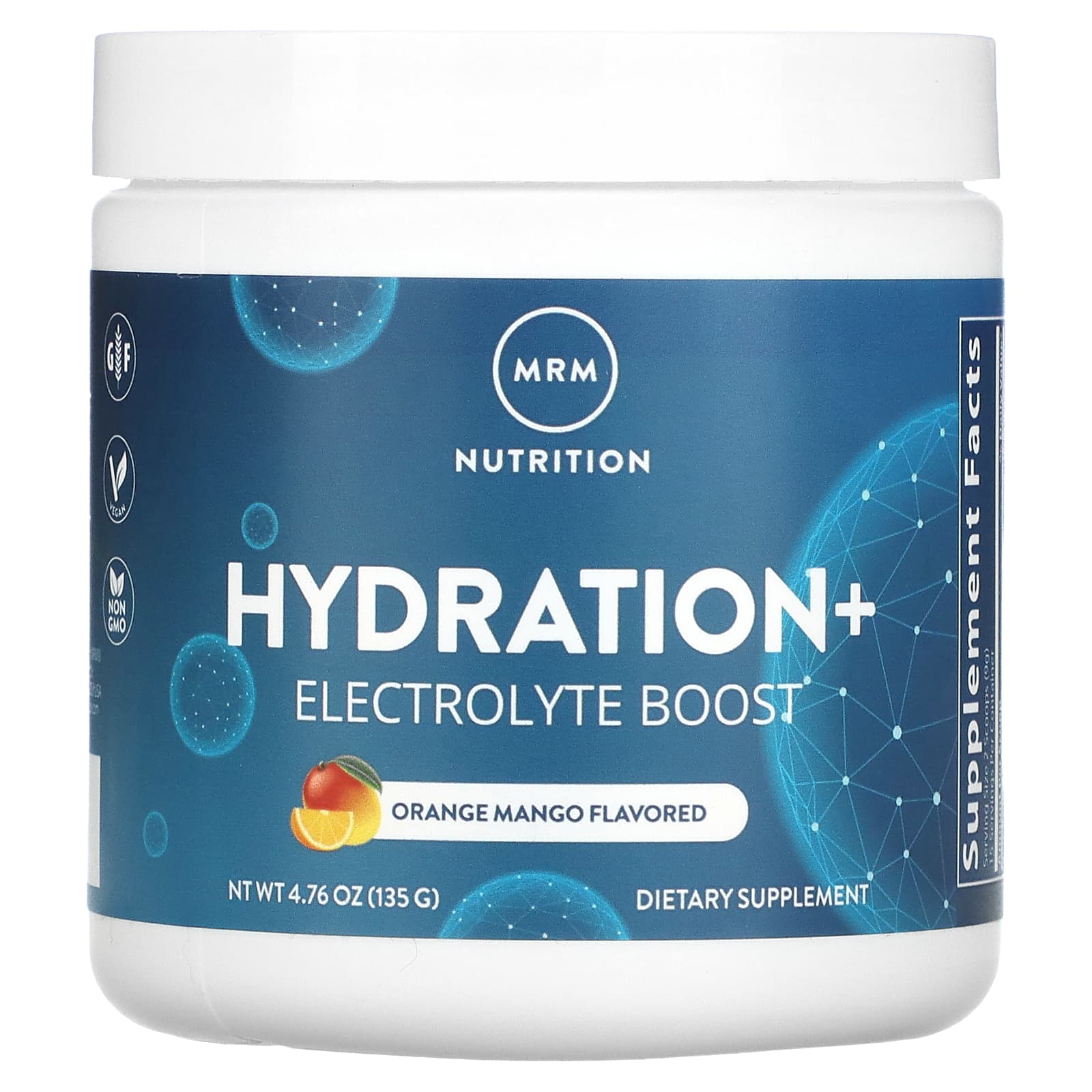 MRM Nutrition-Hydration+ Electrolyte Boost-Orange Mango-4.67 oz (135 g)