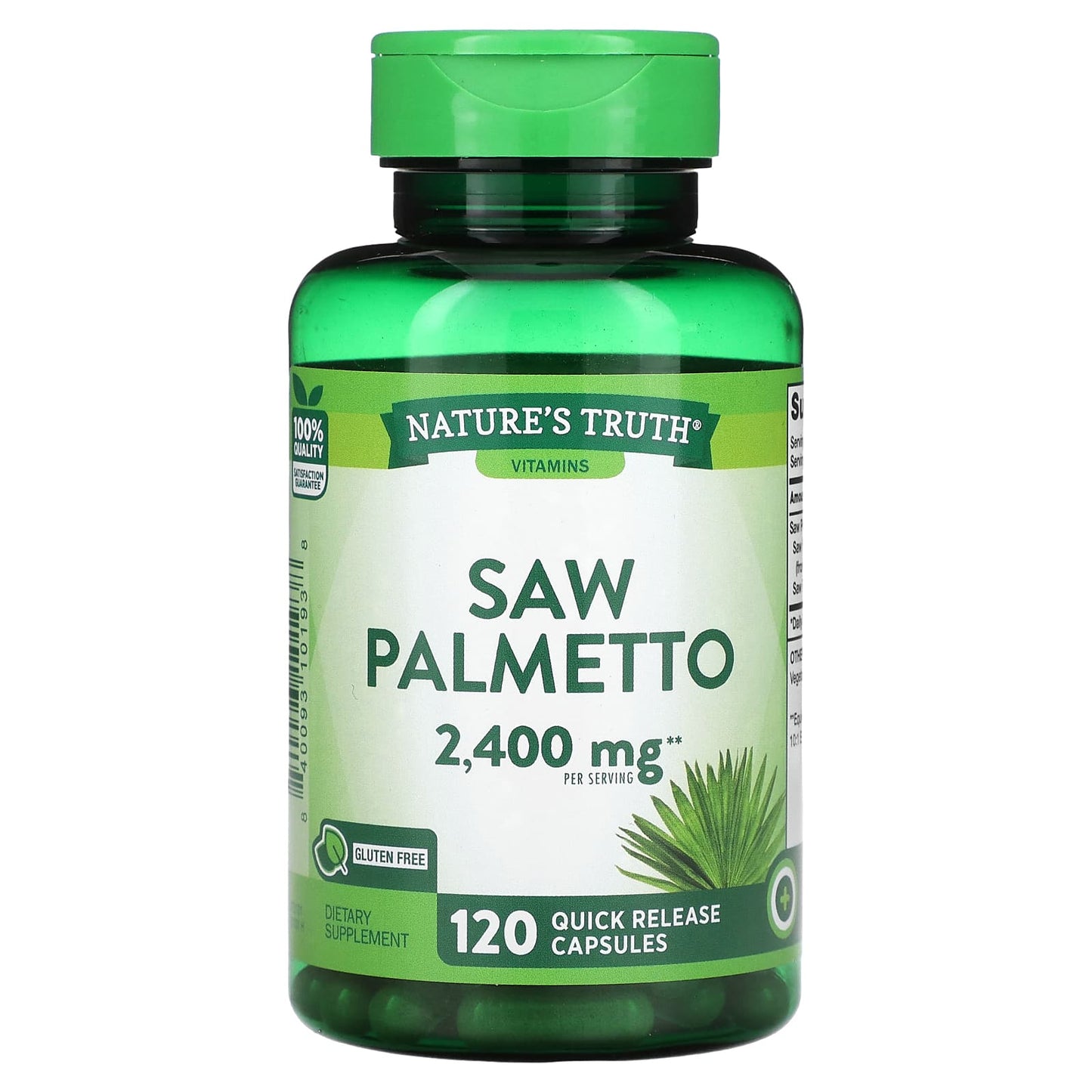 Nature's Truth-Saw Palmeto-2,400 mg-120 Quick Release Capsules (1,200 mg per Capsule)