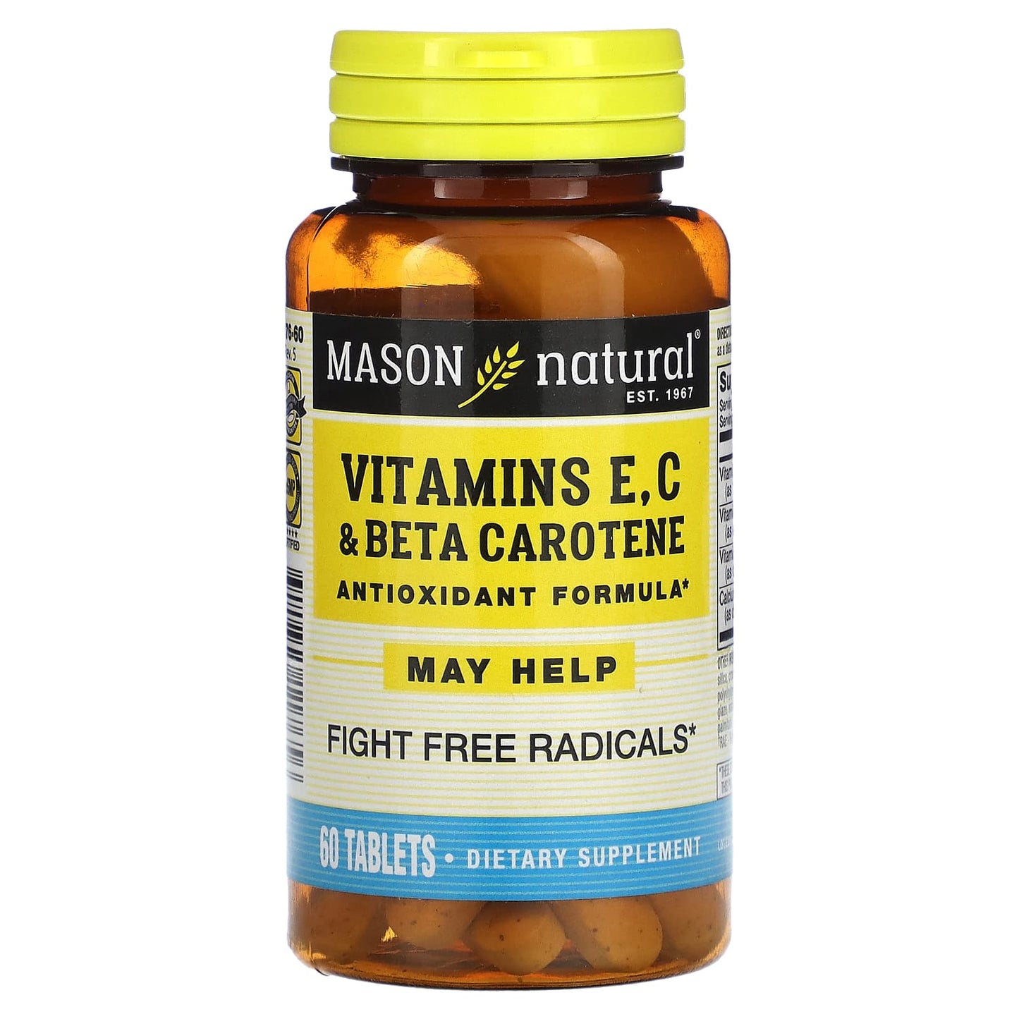 Mason Natural-Vitamins E-C & Beta Carotene-60 Tablets