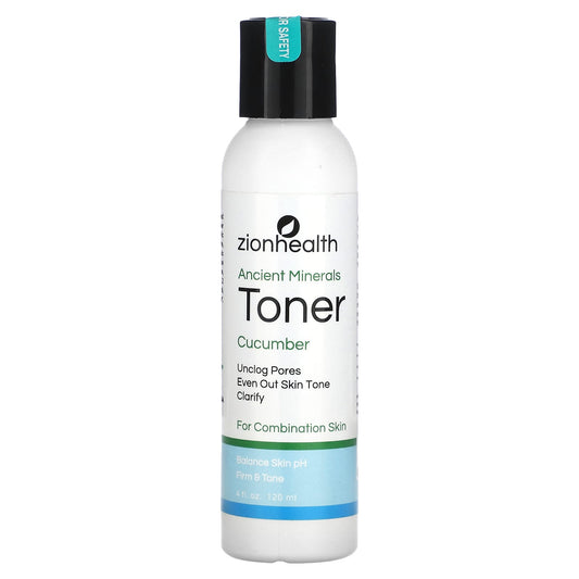 Zion Health-Ancient Minerals-Toner-Cucumber-4 fl oz (120 ml)