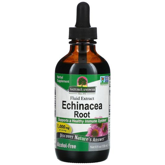 Nature's Answer-Echinacea Root-Fluid Extract-Alcohol-Free-1,000 mg-4 fl oz (120 ml)