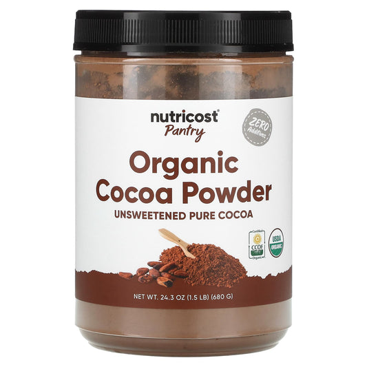 Nutricost-Pantry-Organic Cocoa Powder-Unsweetened-24.3 oz (680 g)