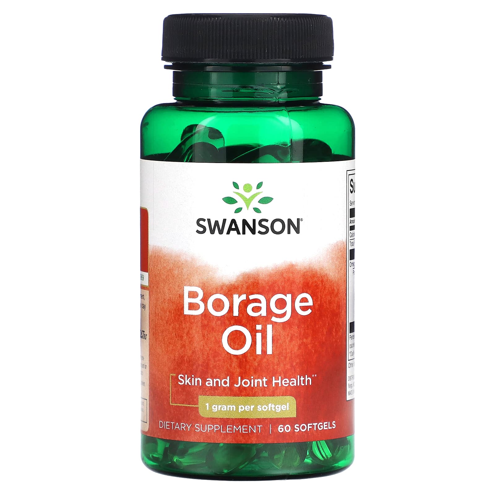 Swanson-Borage Oil-1 g-60 Softgels