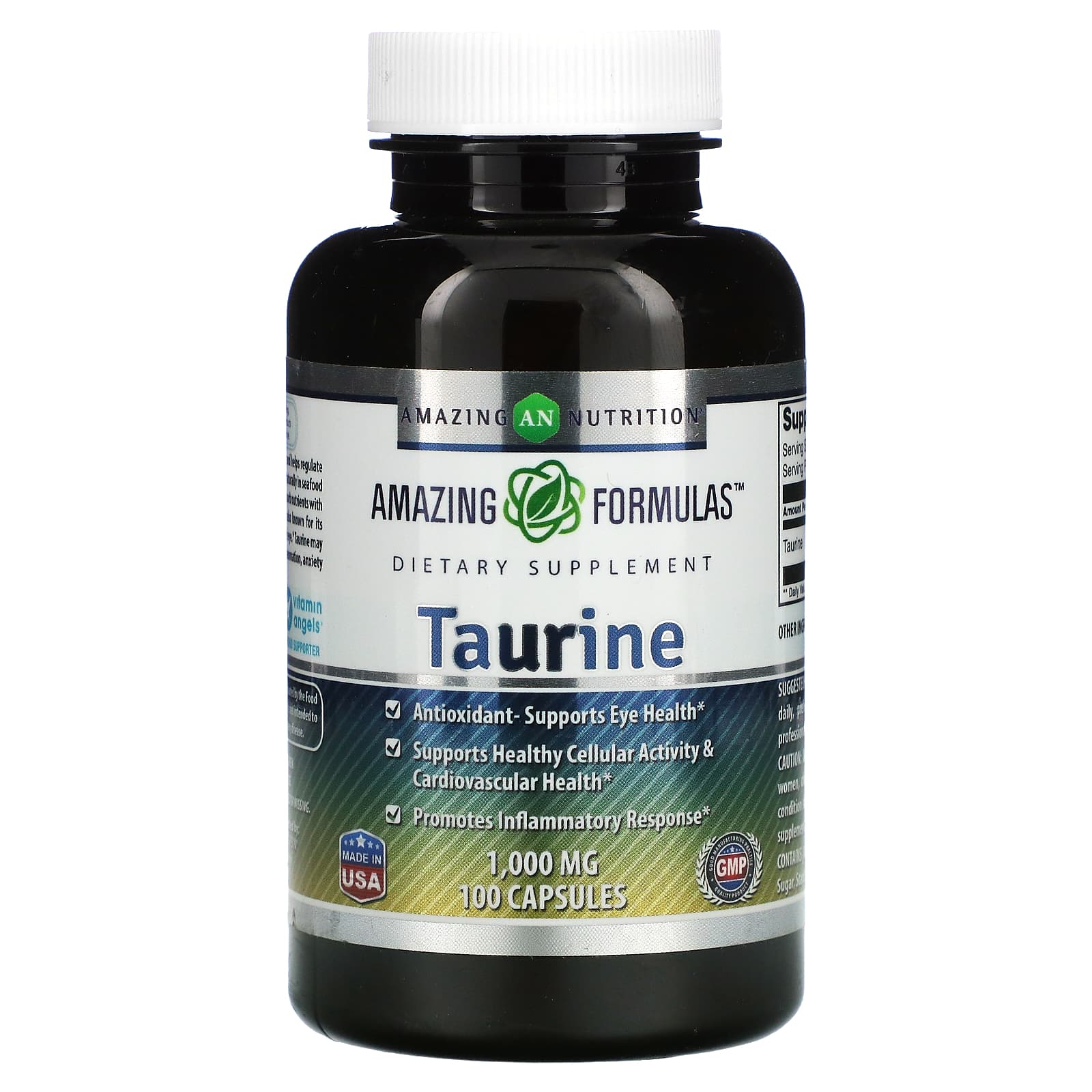 Amazing Nutrition-Taurine-1,000 mg-100 Capsules