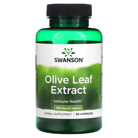 Swanson-Olive Leaf Extract -500 mg -60 Capsules