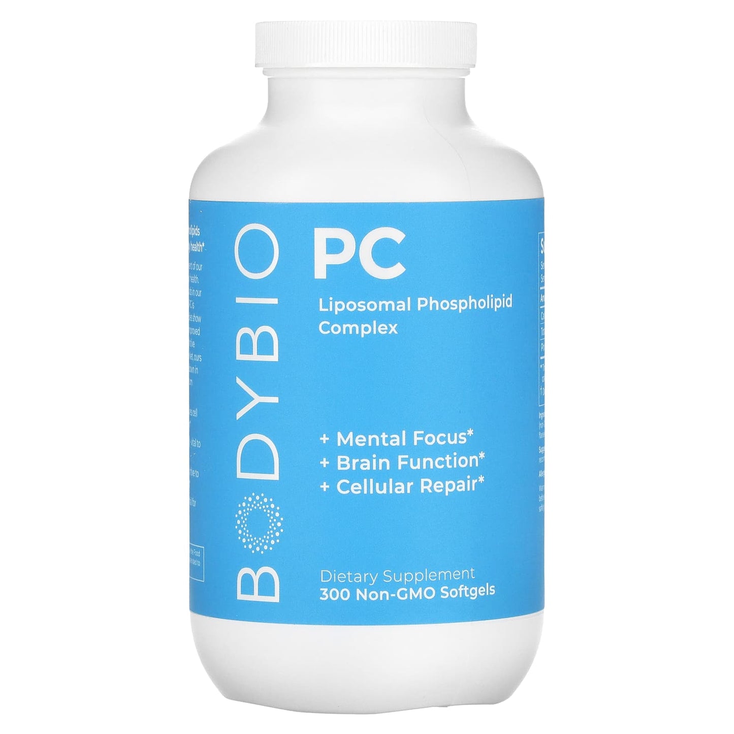 BodyBio-PC-Liposomal Phospholipid Complex-300 Non-GMO Softgels