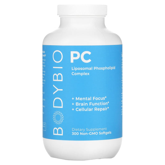 BodyBio-PC-Liposomal Phospholipid Complex-300 Non-GMO Softgels