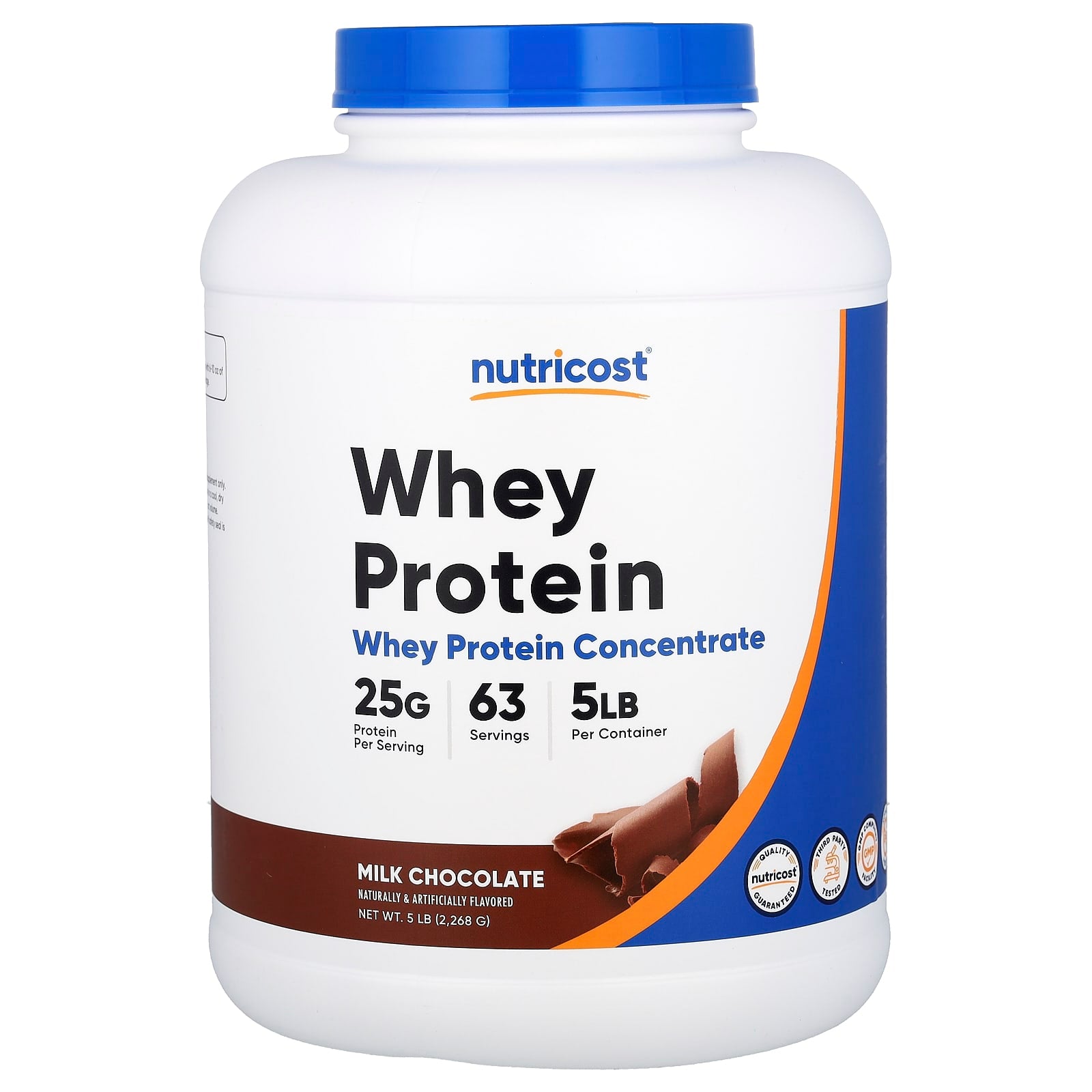 Nutricost-Whey Protein Concentrate-Milk Chocolate-5 lb (2,268 g)