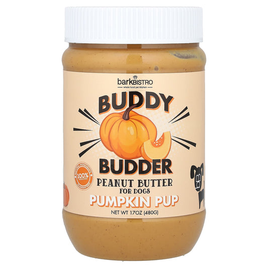 Bark Bistro-Buddy Budder-Peanut Butter-For Dogs-Pumpkin Pup-17 oz (480 g)