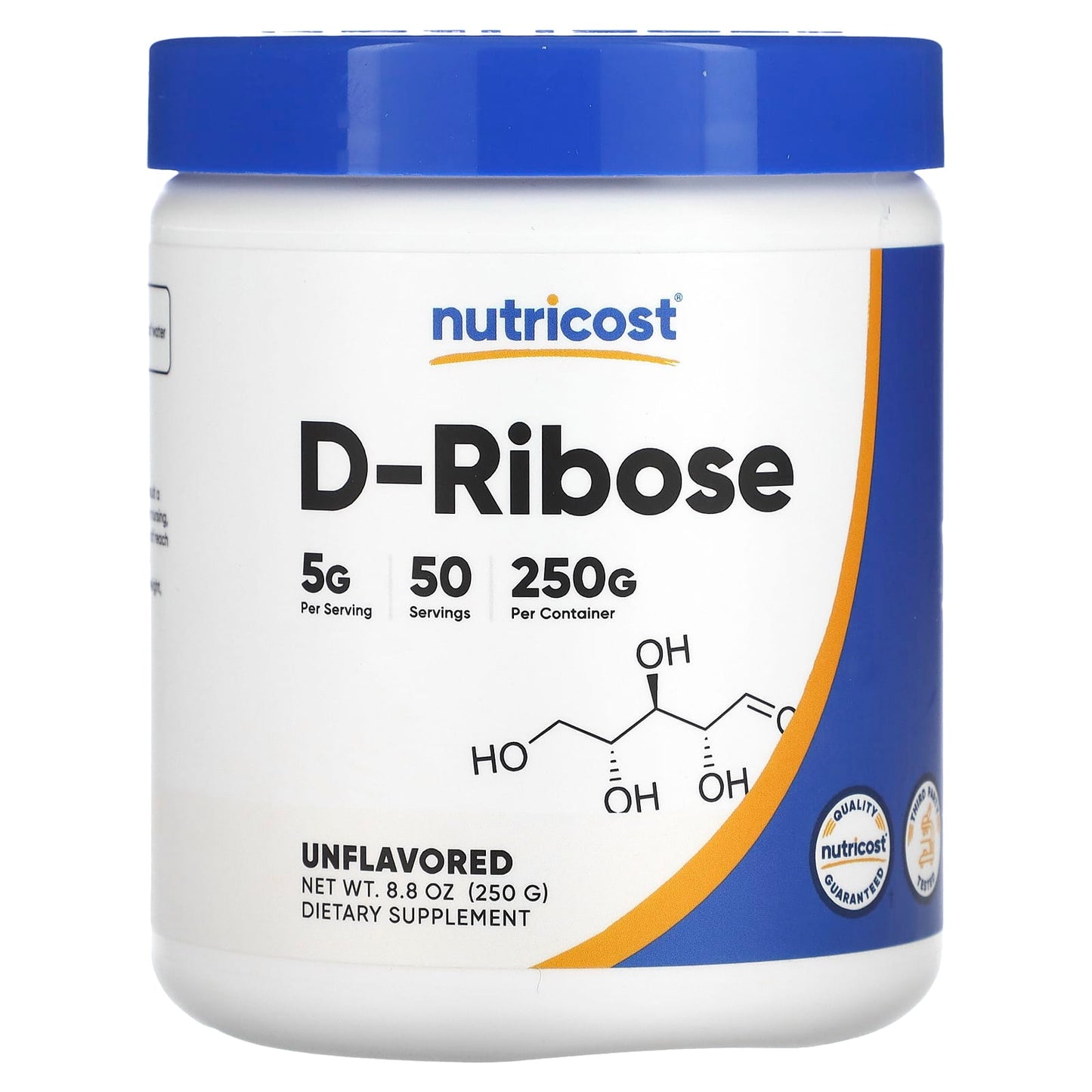 Nutricost-D-Ribose-Unflavored-8.8 oz (250 g)