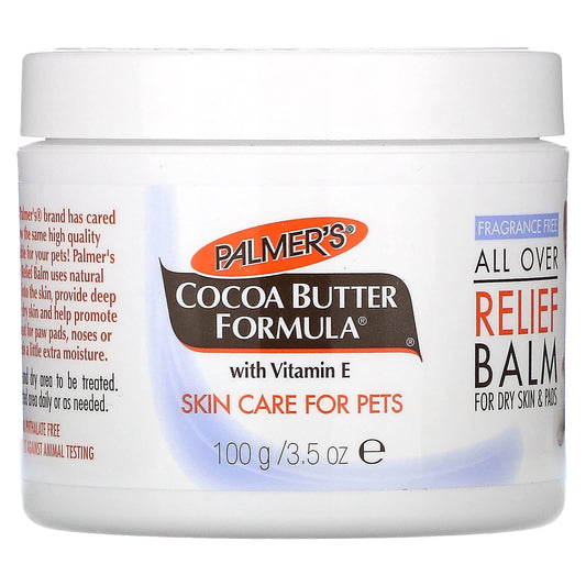 Palmer's for Pets-Coconut Butter Formula with Vitamin E-All Over Relief Balm-For Dry Skin & Pads-Fragrance Free-3.5 oz (100 g)