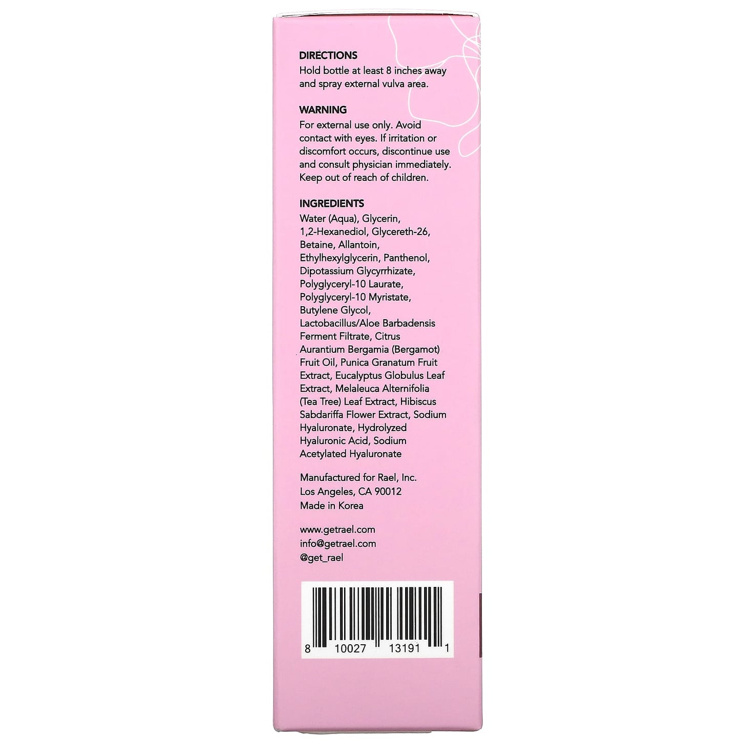 Rael, Soothing Feminine Mist, 1.7 fl oz (50 ml)