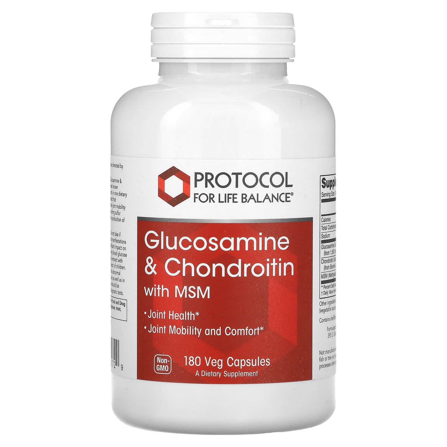 Protocol for Life Balance-Glucosamine & Chondroitin with MSM-180 Veg Capsules