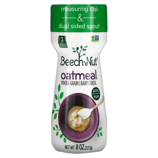 Beech-Nut-Oatmeal Whole Grain Baby Cereal-Stage 1-8 oz (227 g)