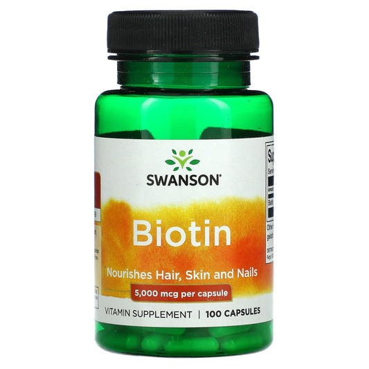 Swanson-Biotin-5,000 mcg-100 Capsules