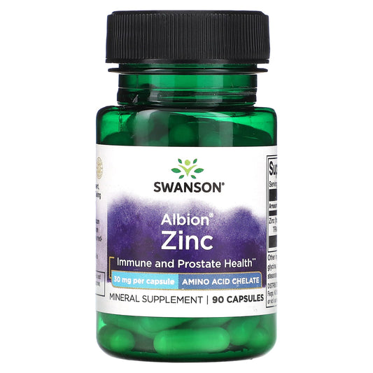 Swanson-Albion Zinc-30 mg-90 Capsules