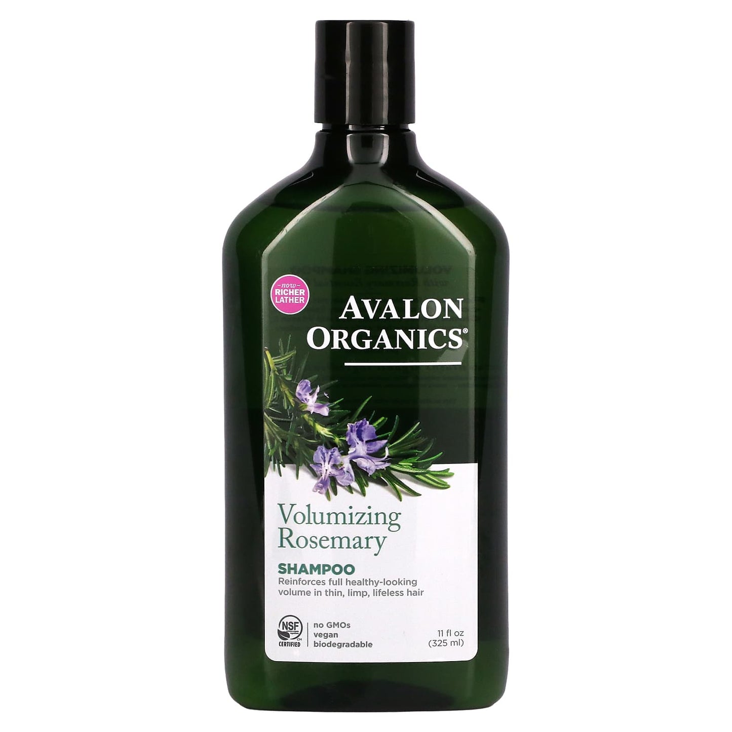 Avalon Organics-Shampoo-Volumizing-Rosemary-11 fl oz (325 ml)