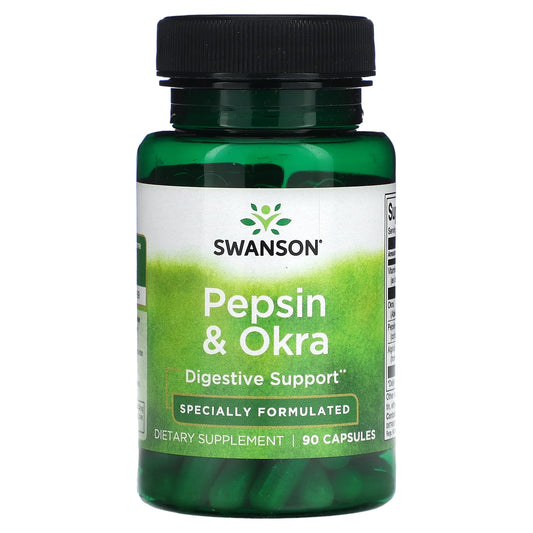 Swanson-Pepsin & Okra-90 Capsules