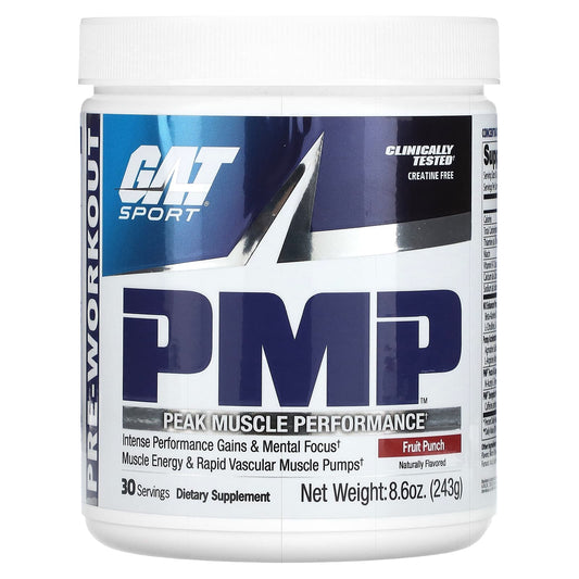 GAT-STM-Free PMP-Peak Muscle Performance-Fruit Punch-8.6 oz (243 g)