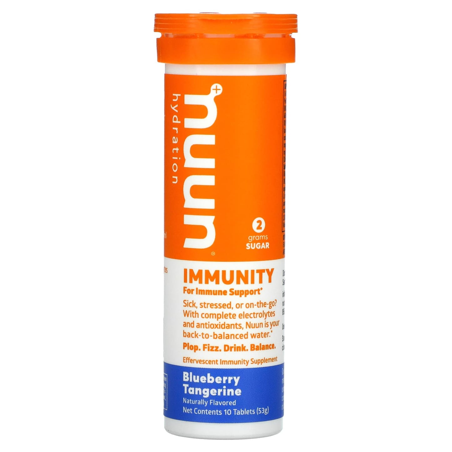 Nuun-Hydration-Immunity-Effervescent Immunity Supplement-Blueberry Tangerine-10 Tablets