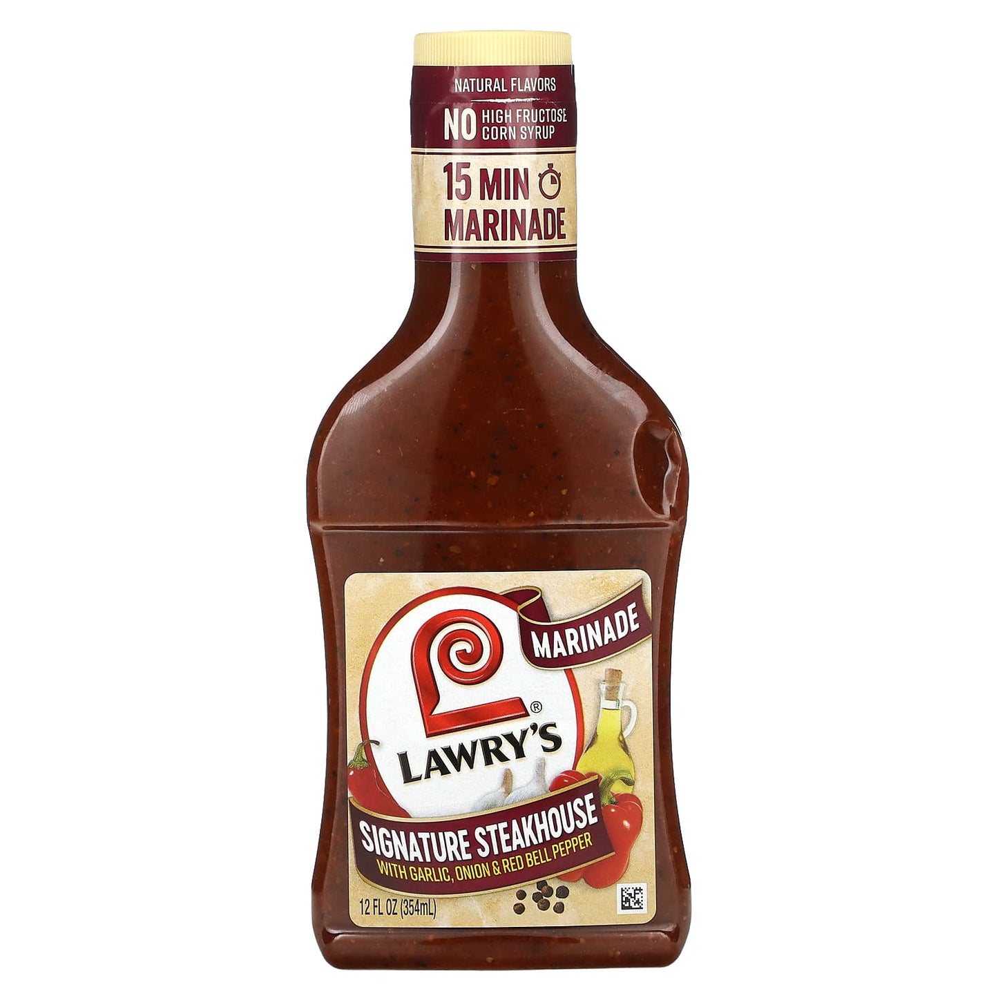 Lawry's-Marinade-Signature Steakhouse With Garlic-Onion & Red Bell Pepper-12 fl oz (354 ml)