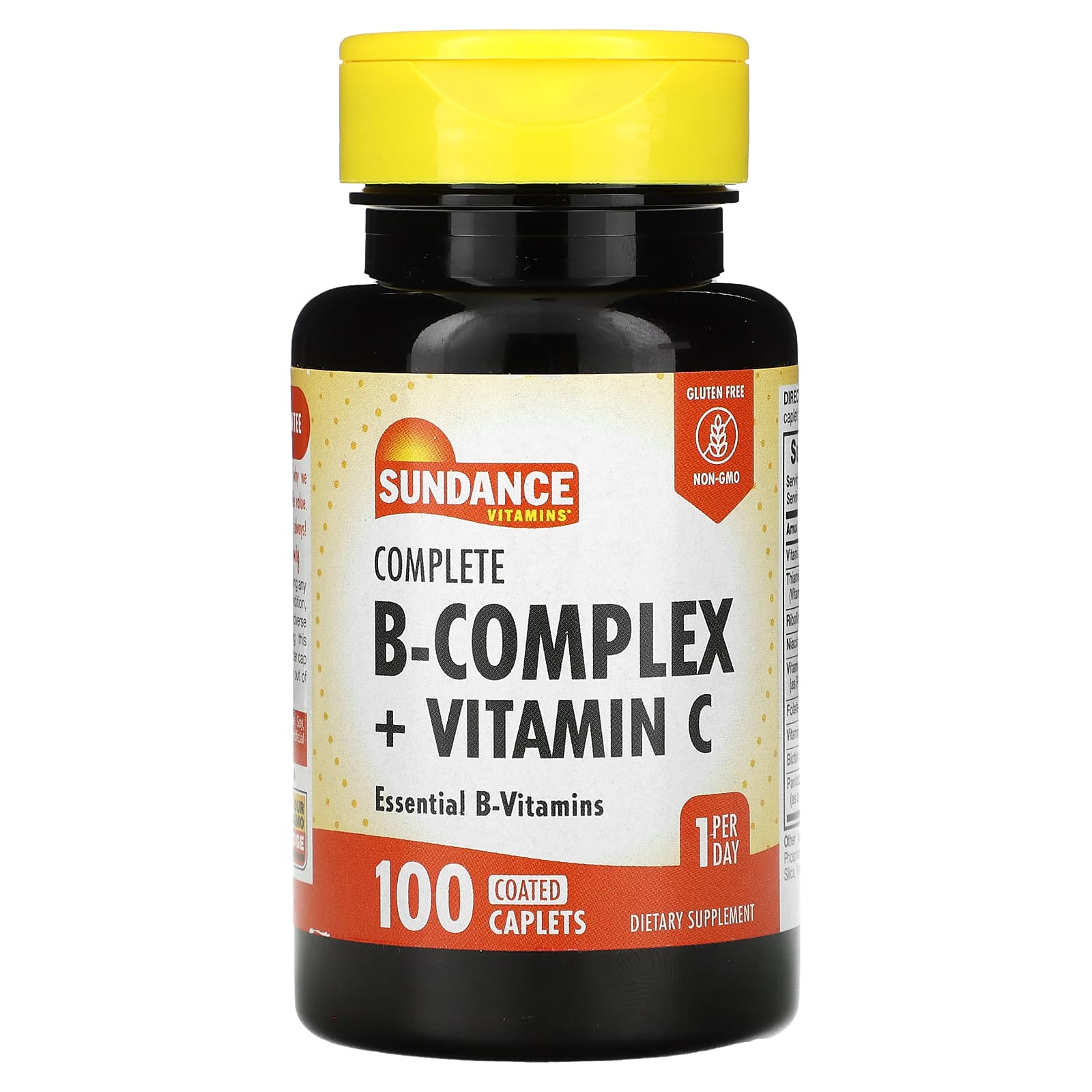 Sundance Vitamins-Complete B-Complex + Vitamin C-100 Coated Caplets