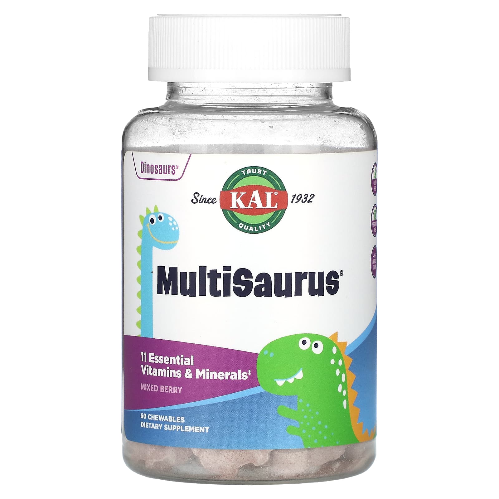 KAL-MultiSaurus-Mixed Berry-60 Chewables