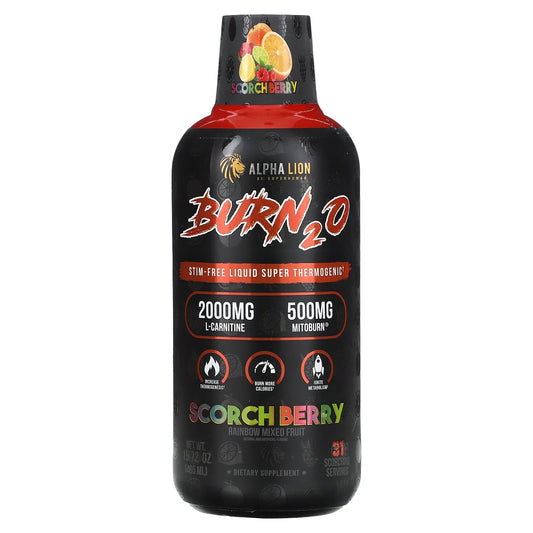 ALPHA LION-Burn2O-Scorch Berry-Rainbow Mixed Fruit-15.72 oz (465 ml)