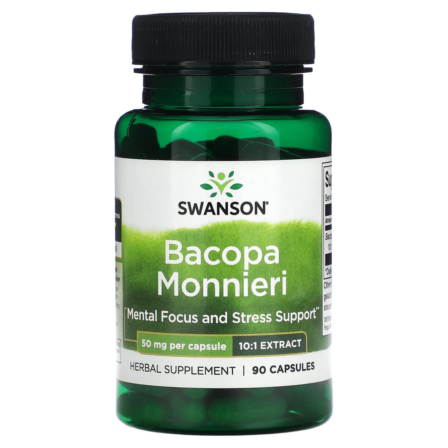 Swanson-Bacopa Monnieri-50 mg Per Capsule-90 Capsules