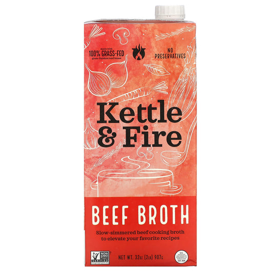 Kettle & Fire-Beef Broth-32 oz (907 g)