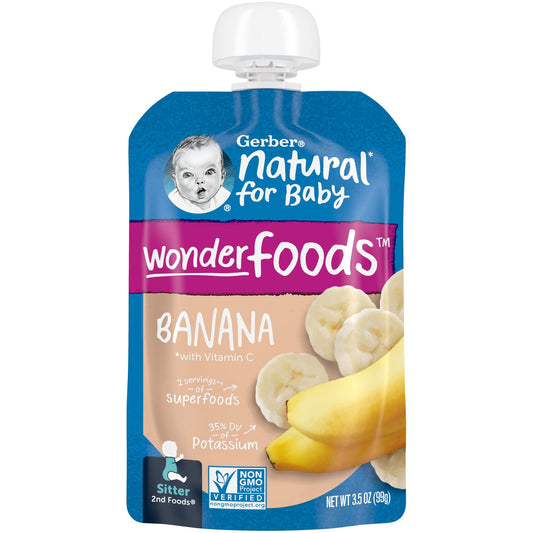 Gerber-Natural for Baby-Wonder Foods-2nd Foods-Banana-3.5 oz (99 g)