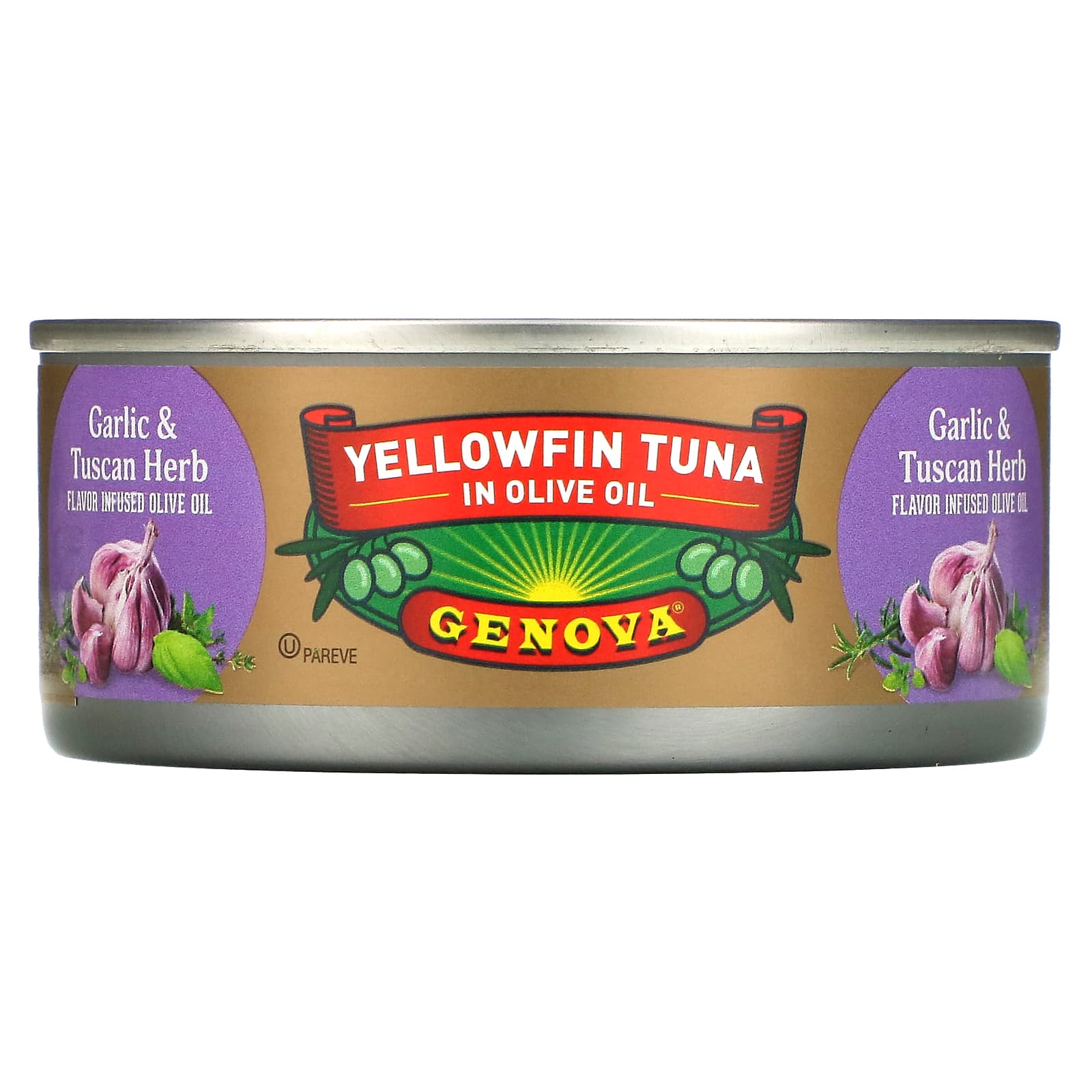 Genova-Yellowfin Tuna In Olive Oil-Garlic & Tuscan Herb-5 oz (142 g)