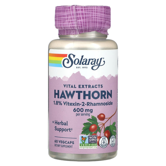 Solaray-Vital Extracts Hawthorn-300 mg-60 VegCaps