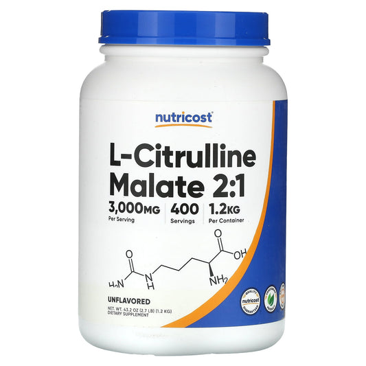 Nutricost-L-Citrulline Malate 2:1-Unflavored-43.2 oz (1.2 kg)