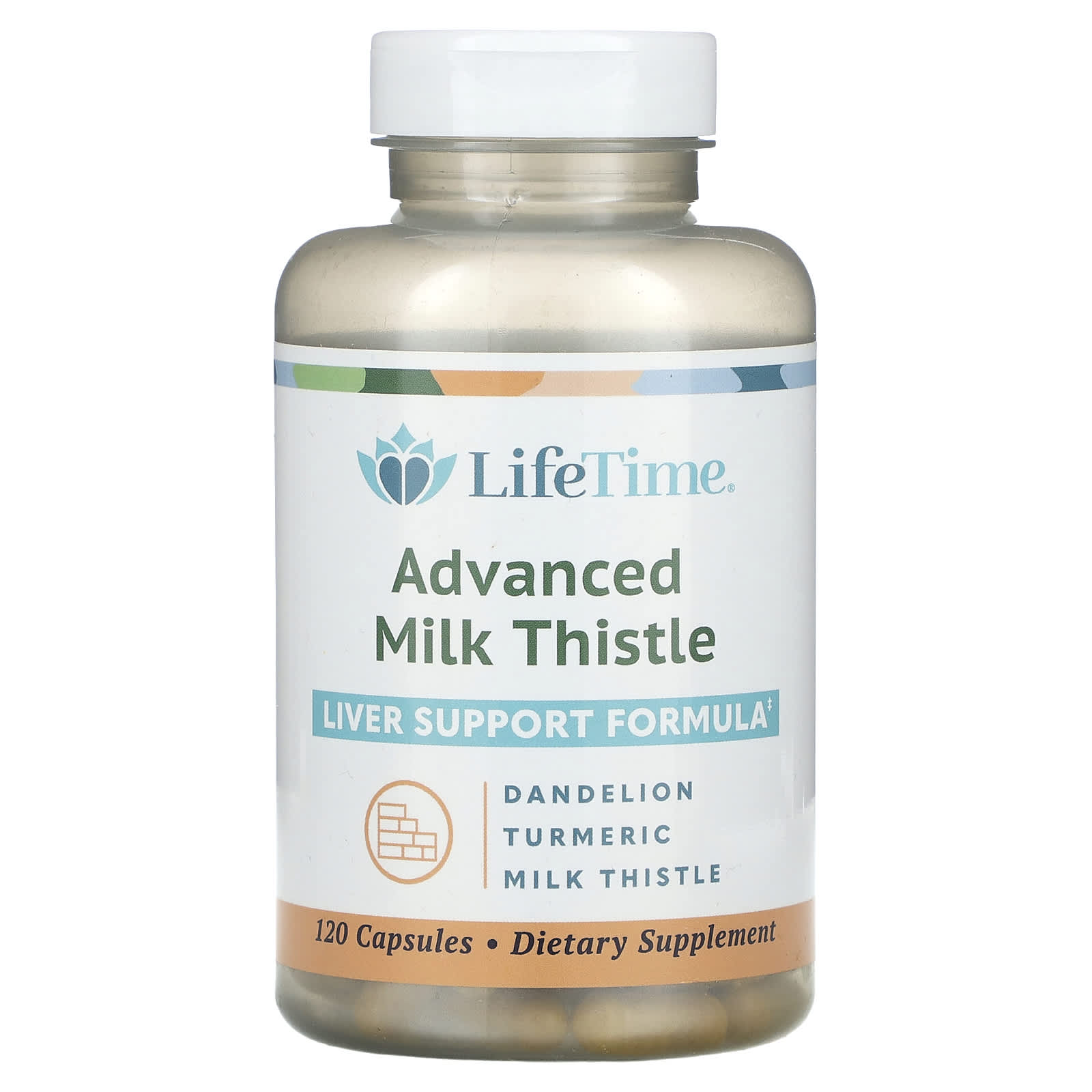 LifeTime Vitamins-Advanced Milk Thistle-120 Capsules