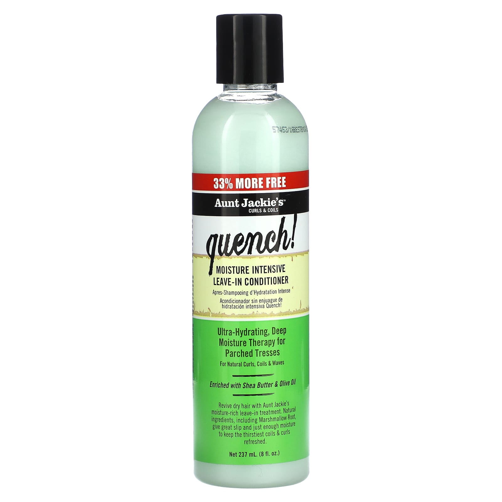 Aunt Jackie's Curls & Coils-Quench!-Moisture Intensive Leave-In Conditioner-8 fl oz (237 ml)