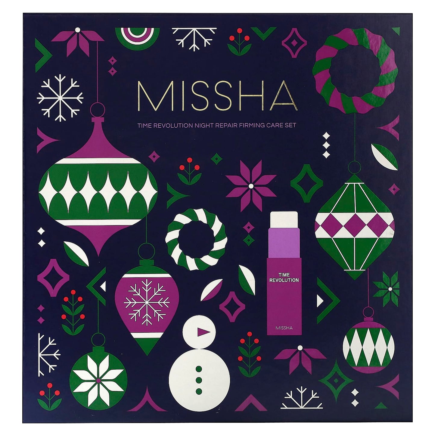 Missha, Time Revolution Night Repair Firming Care Set, Holiday Edition, 6 Piece  Set