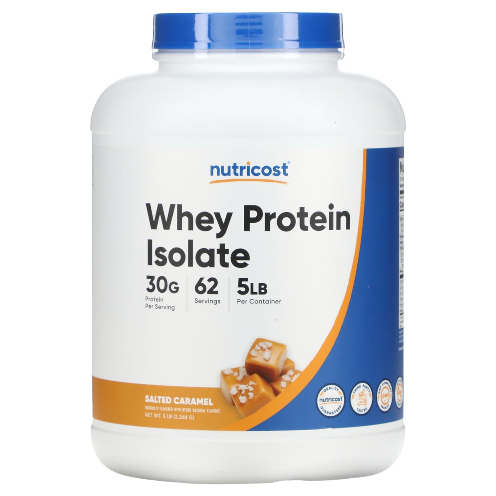 Nutricost-Whey Protein Isolate-Salted Caramel-5 lb (2,268 g)